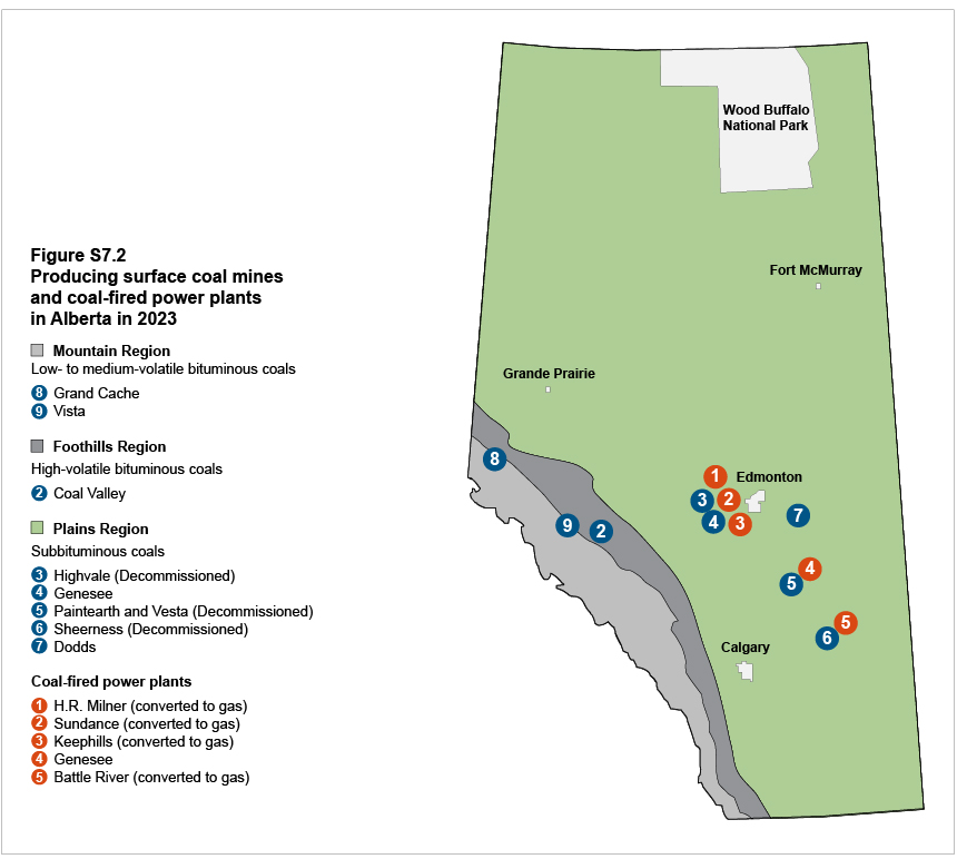 Alberta’s coal mines and the remaining coal-fired power plants