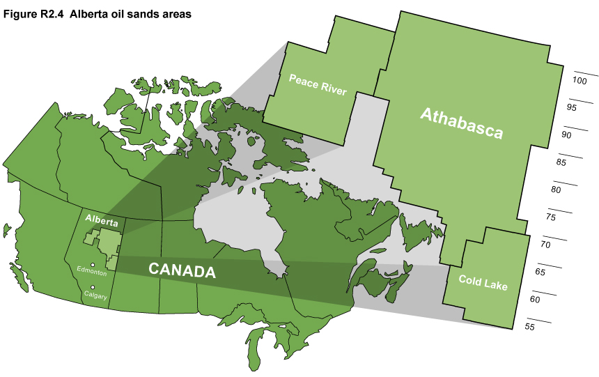 Alberta oil sands areas