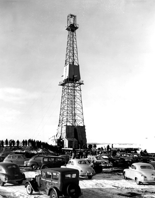 Leduc No. 1 well site on February 13, 1947. 