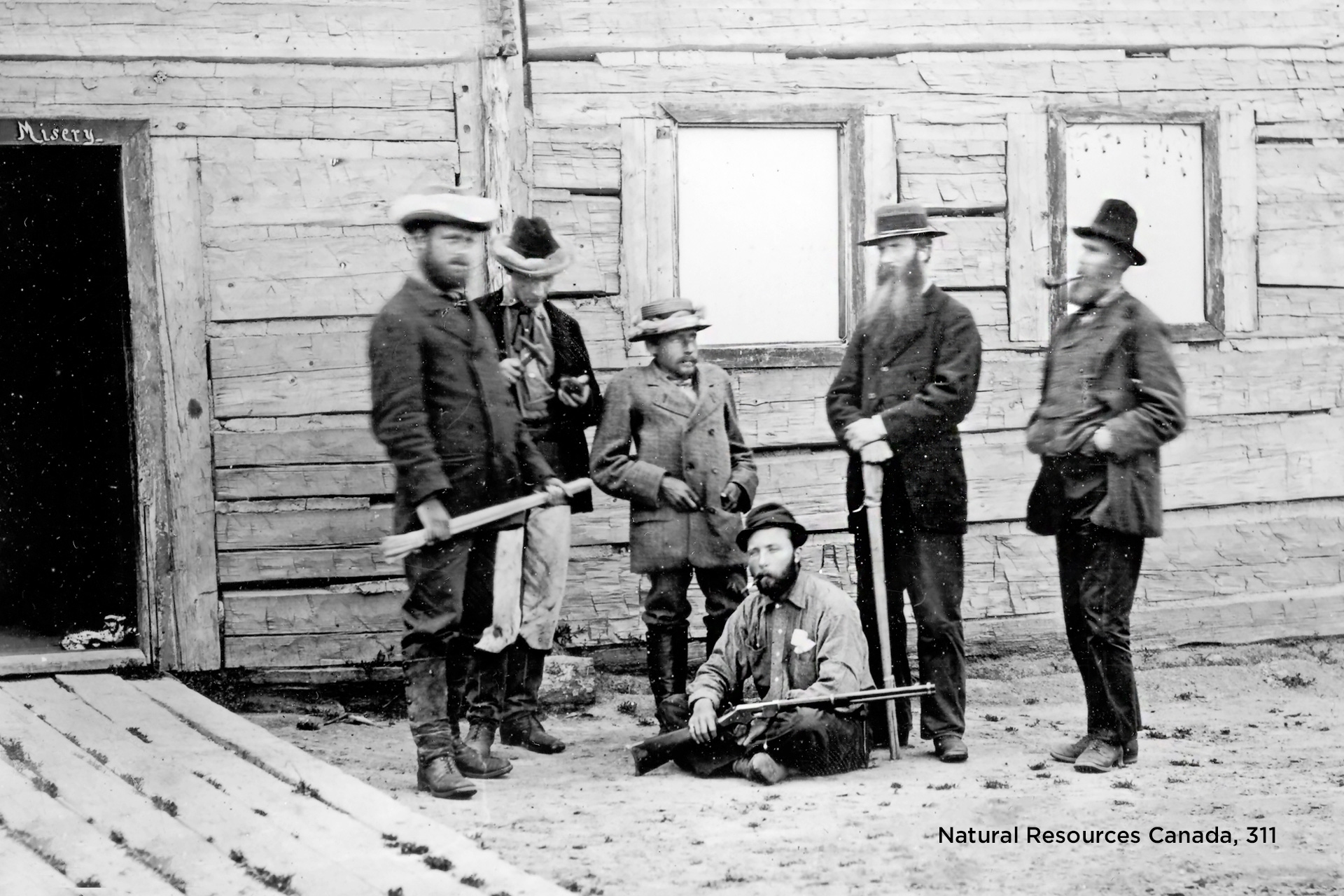 George Dawson and party at Fort McLeod, B.C., 1879.