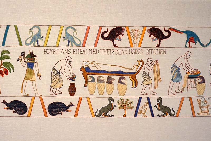 Egyptians embalmed their dead using bitumen