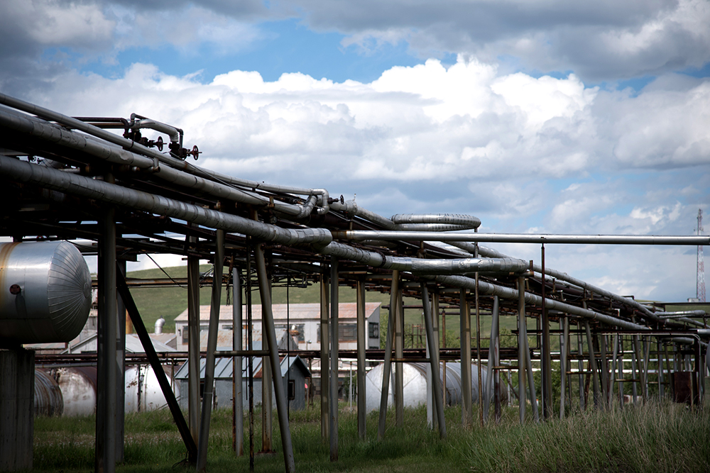 Pipelines at the Turner Valley Gas Plant