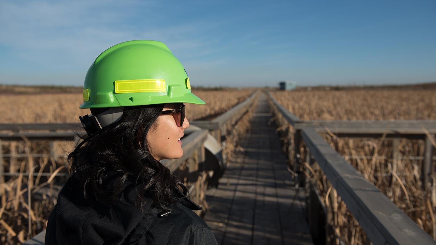 Employee in a hardhat