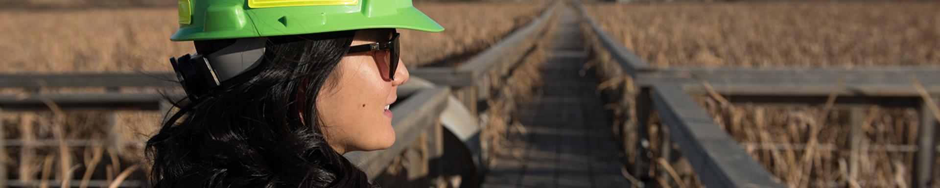 Employee in a hardhat