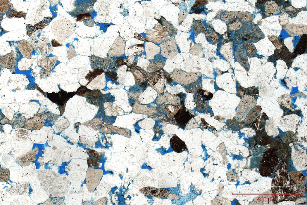 view of rok sample under microscope