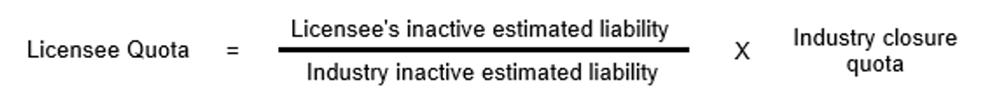 2026 licensee quota formula