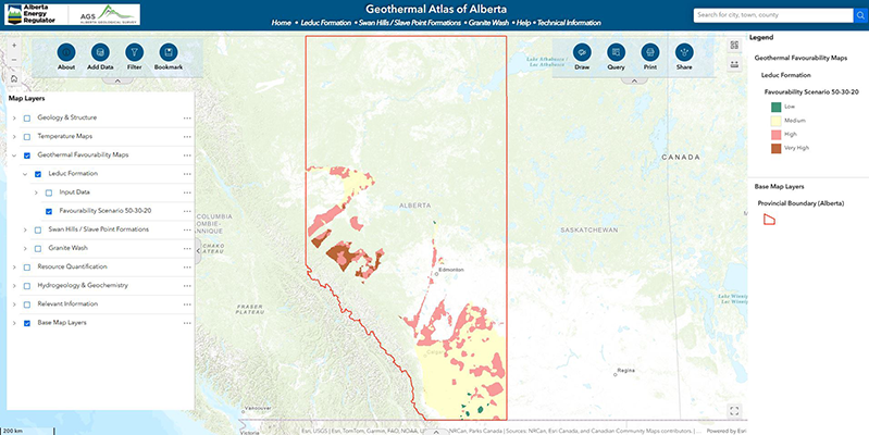 Geothermal atlas - map