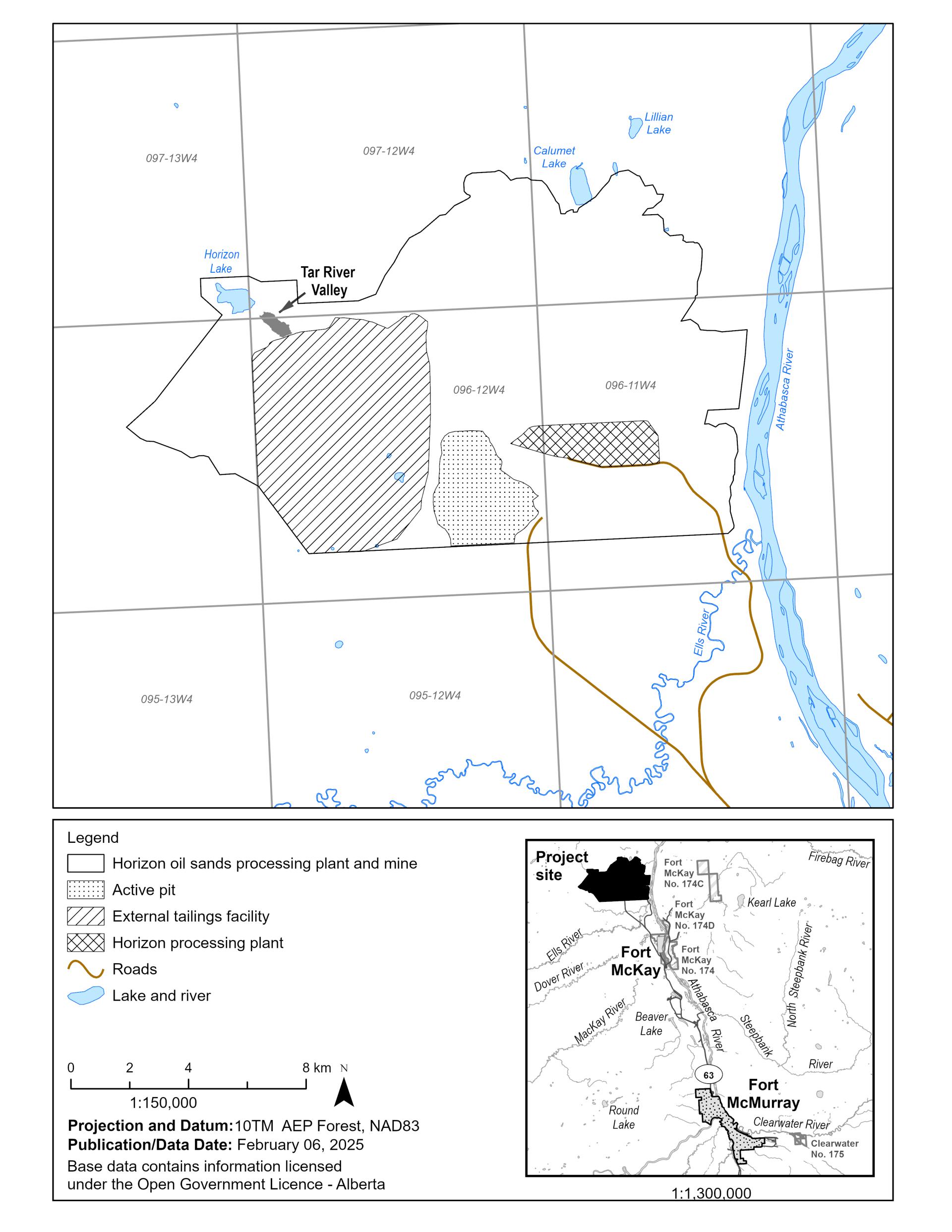 map of affected area